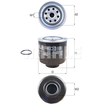 Filtro de combustível MAHLE ORIGINAL KC 388D