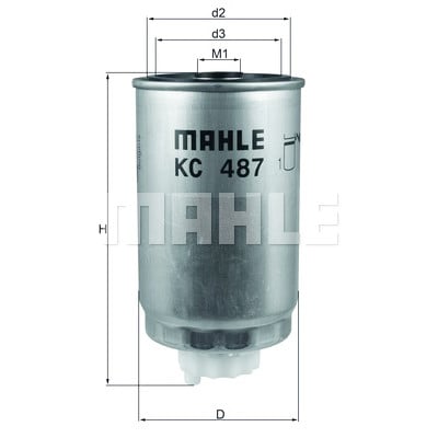 Filtro de combustível MAHLE ORIGINAL KC 487