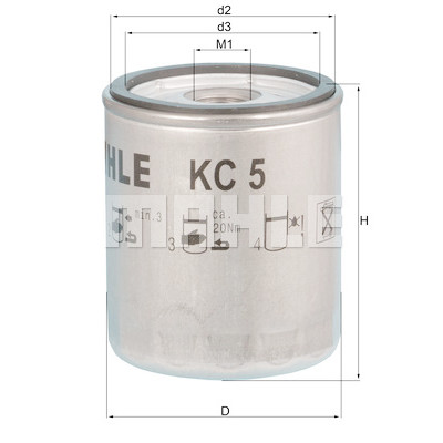 Filtro de combustível MAHLE ORIGINAL KC 5