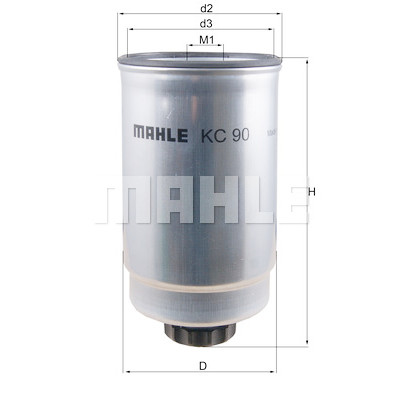 Filtro de combustível MAHLE ORIGINAL KC 90