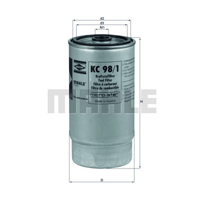 Filtro de combustível MAHLE ORIGINAL KC 98/1