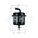 Filtro de combustível MAHLE ORIGINAL KL 136