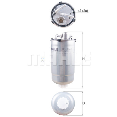 Filtro de combustível MAHLE ORIGINAL KL 157/1D