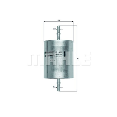 Filtro de combustível MAHLE ORIGINAL KL 409