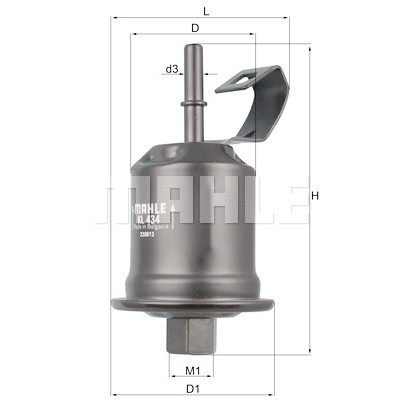 Filtro de combustível MAHLE ORIGINAL KL 434