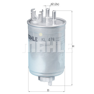 Filtro de combustível MAHLE ORIGINAL KL 474