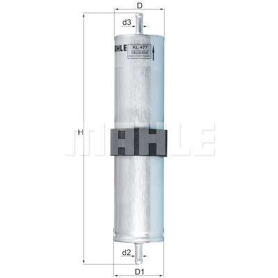Filtro de combustível MAHLE ORIGINAL KL 477
