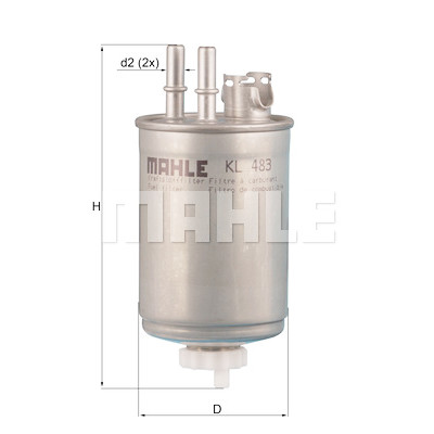 Filtro de combustível MAHLE ORIGINAL KL 483
