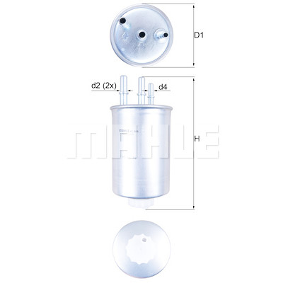 Filtro de combustível MAHLE ORIGINAL KL 505