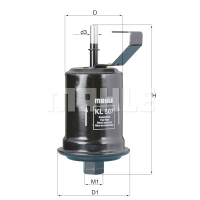 Filtro de combustível MAHLE ORIGINAL KL 507