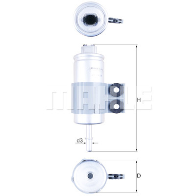 Filtro de combustível MAHLE ORIGINAL KL 510