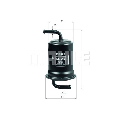 Filtro de combustível MAHLE ORIGINAL KL 512
