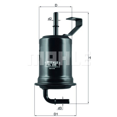 Filtro de combustível MAHLE ORIGINAL KL 536