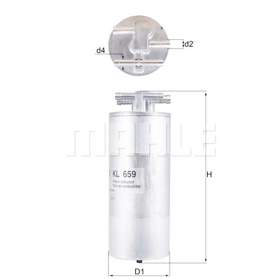 Filtro de combustível MAHLE ORIGINAL KL 659