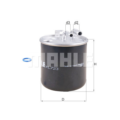 Filtro de combustível MAHLE ORIGINAL KL 723D