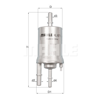 Filtro de combustível MAHLE ORIGINAL KL 871