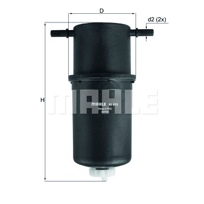 Filtro de combustível MAHLE ORIGINAL KL 873