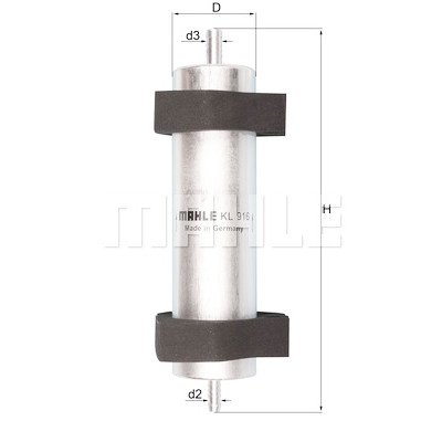Filtro de combustível MAHLE ORIGINAL KL 916