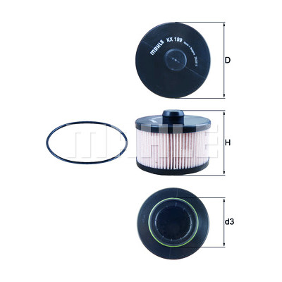 Filtro de combustível MAHLE ORIGINAL KX 199D