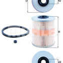 Filtro de combustível MAHLE ORIGINAL KX 206D