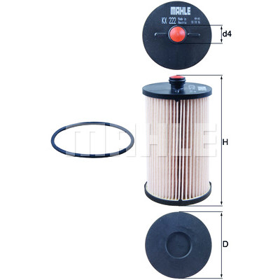 Filtro de combustível MAHLE ORIGINAL KX 222D
