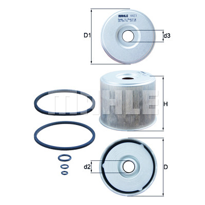 Filtro de combustível MAHLE ORIGINAL KX 23D