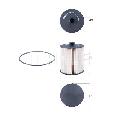 Filtro de combustível MAHLE ORIGINAL KX 335D