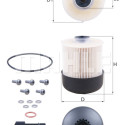 Filtro de combustível MAHLE ORIGINAL KX 338/28D