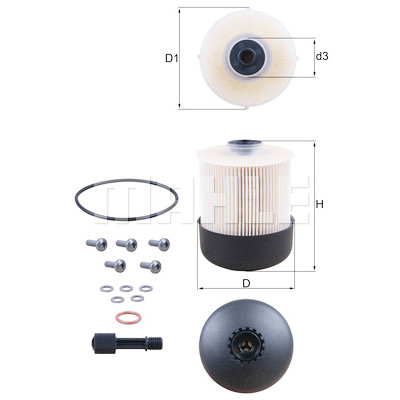 Filtro de combustível MAHLE ORIGINAL KX 338/28D
