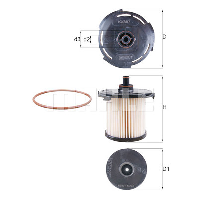 Filtro de combustível MAHLE ORIGINAL KX 387D