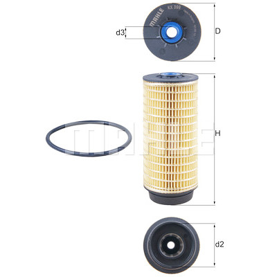 Filtro de combustível MAHLE ORIGINAL KX 399D