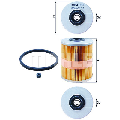 Filtro de combustível MAHLE ORIGINAL KX 78D