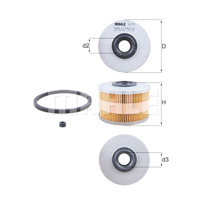 Filtro de combustível MAHLE ORIGINAL KX 79D