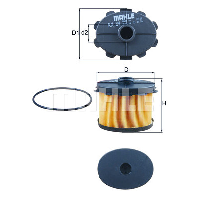 Filtro de combustível MAHLE ORIGINAL KX 84D