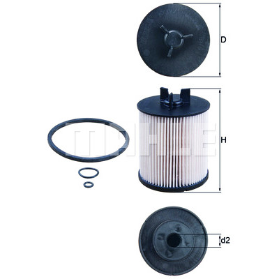 Filtro de combustível MAHLE ORIGINAL KX 86/1D
