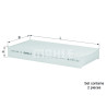 Filtro, ar de cabine MAHLE ORIGINAL LA 122/S