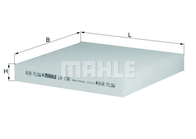 Filtro, ar de cabine MAHLE ORIGINAL LA 136