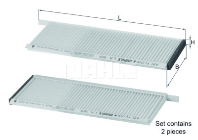 Filtro, ar de cabine MAHLE ORIGINAL LA 195/S