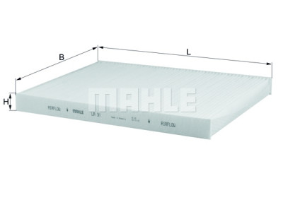 Filtro, ar de cabine MAHLE ORIGINAL LA 31
