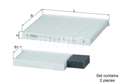 Filtro, ar de cabine MAHLE ORIGINAL LA 570/S