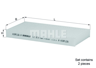 Filtro, ar de cabine MAHLE ORIGINAL LA 674/S