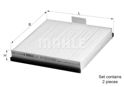 Filtro, ar de cabine MAHLE ORIGINAL LA 76/S