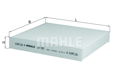 Filtro de ar de cabine MAHLE ORIGINAL LA 922