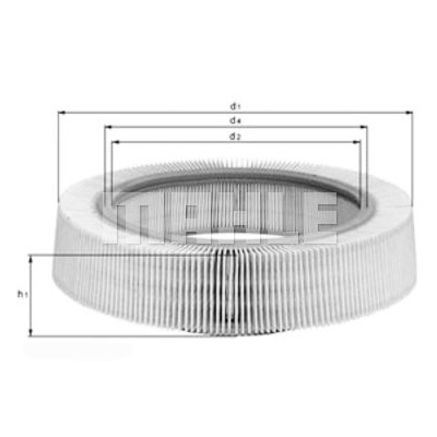 Filtro de ar MAHLE ORIGINAL LX 114