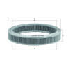 Filtro de ar MAHLE ORIGINAL LX 115