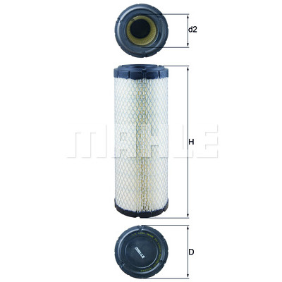 Filtro de ar MAHLE ORIGINAL LX 1240