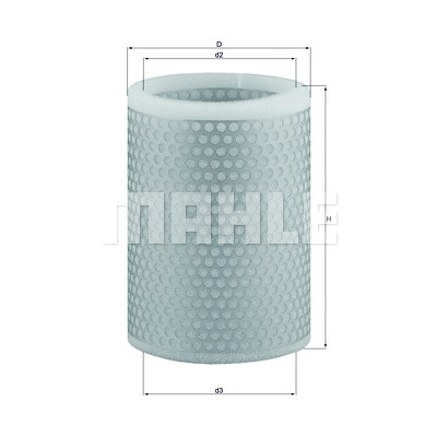 Filtro de ar MAHLE ORIGINAL LX 136