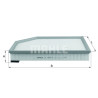 Filtro de ar MAHLE ORIGINAL LX 1591/2