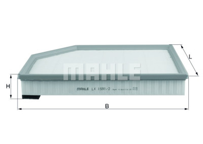 Filtro de ar MAHLE ORIGINAL LX 1591/2
