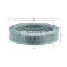 Filtro de ar MAHLE ORIGINAL LX 160